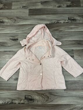 Patty Kim 3/4 Length Sleeve Hooded Lightweight Puffer Jacket Size Small